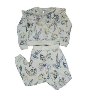WARNER BROS. Looney Tunes Pattern Sweat Top and Pants